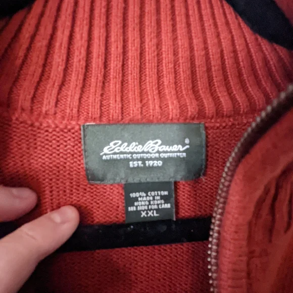 Eddie Bauer XXL Quarter Zip Sweater SUPER COZY - Picture 2 of 12